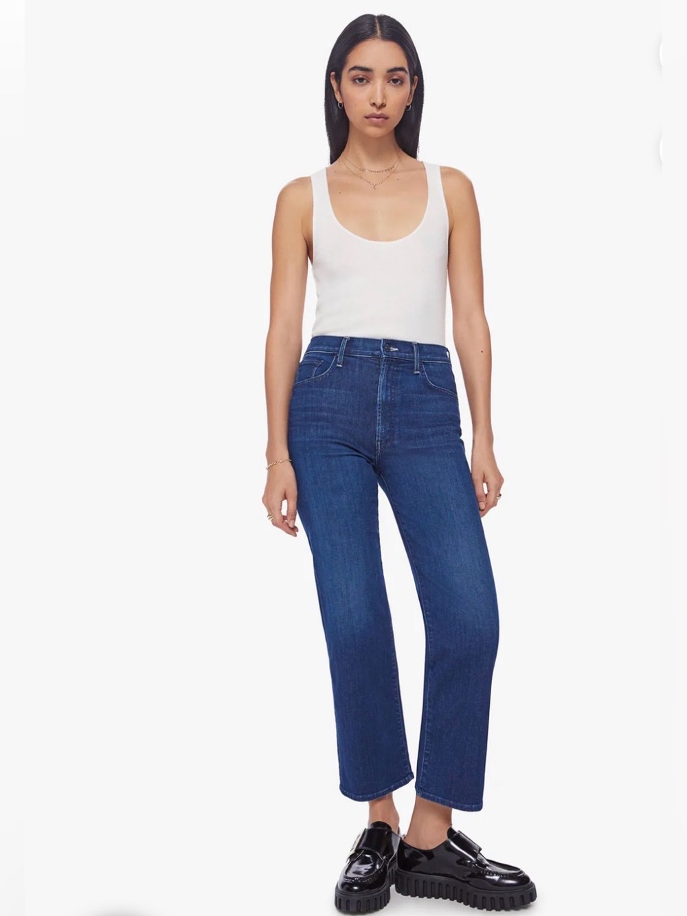 Mother The Rambler Zip Ankle Jean in Animal Instinct 26